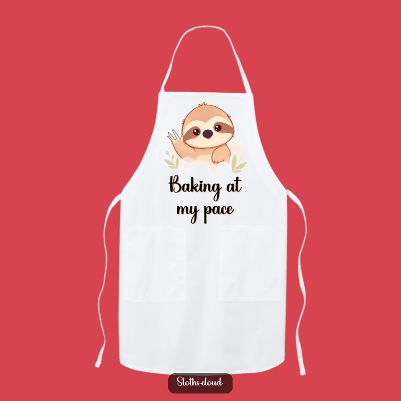 Funny Shy Sloth Fog Apron: Cook with Humorous Shyness