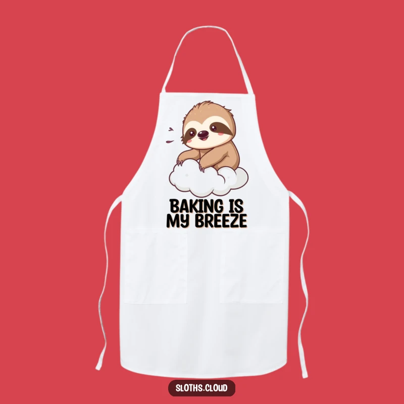 Funny Kawaii Sloth Apron: Breezy Cloud Cooking Fun Gift