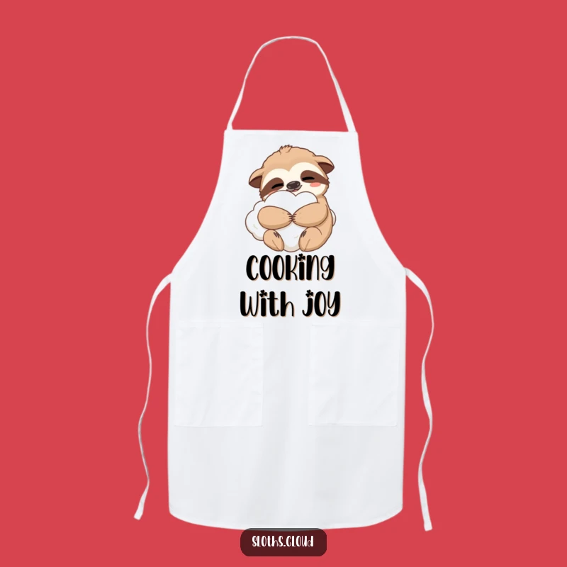Content Sloth Hug Apron: Cozy Kitchen Comfort, Funny Gift Idea