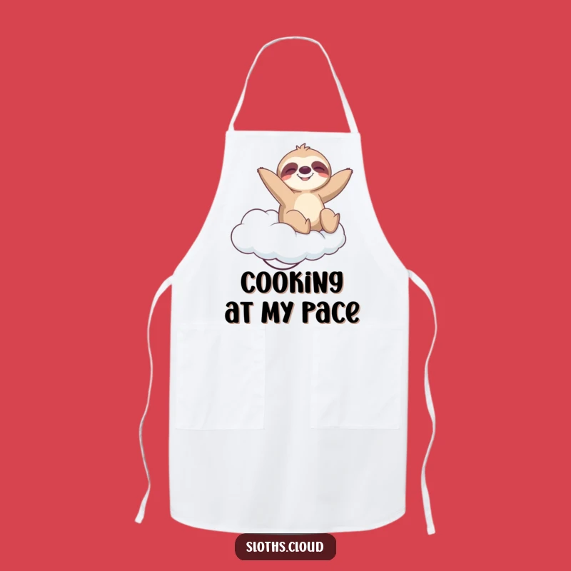 Funny Sloth Cloud Bounce Apron: Blissful & Hilarious Kitchen Wear