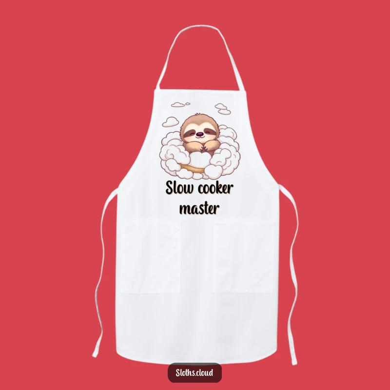 Funny Peaceful Sloth Apron: Cook with Cloud-Like Calm & Humor