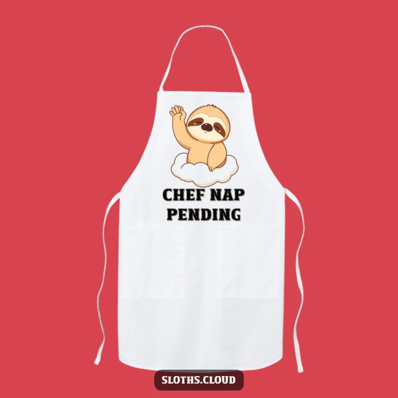 Funny Sleepy Sloth Apron: Gentle Chef Wave, Humorous Cooking Funny Gift