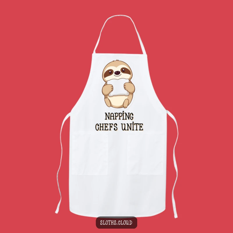 Funny Sloth Pillow Drift Apron: Sleepy & Hilarious Kitchen Wear