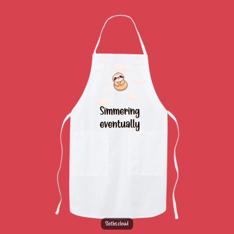 Funny Sloth Apron - Peaceful Floating Sloth Kitchen Wear for Humorous Cooking