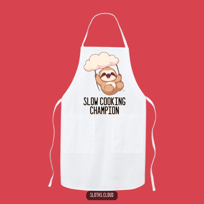 Funny Sloth Cloud Apron: Gentle Cook's Relaxation, Hilarious Kitchen Accessory