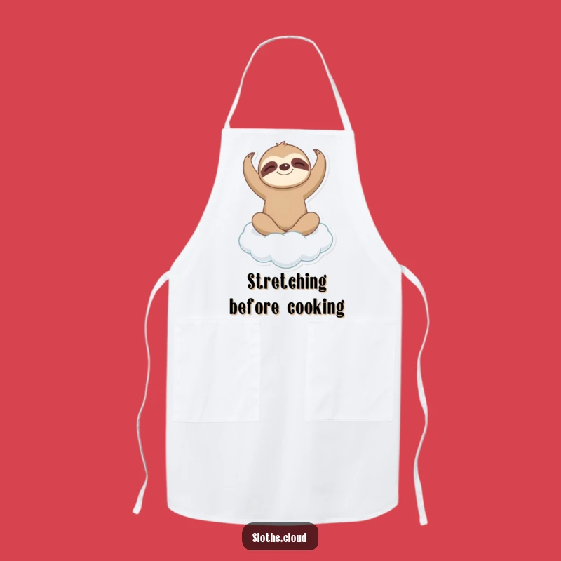 Funny Sloth Yoga Apron: Gentle Cook's Pose, Hilarious Kitchen Accessory