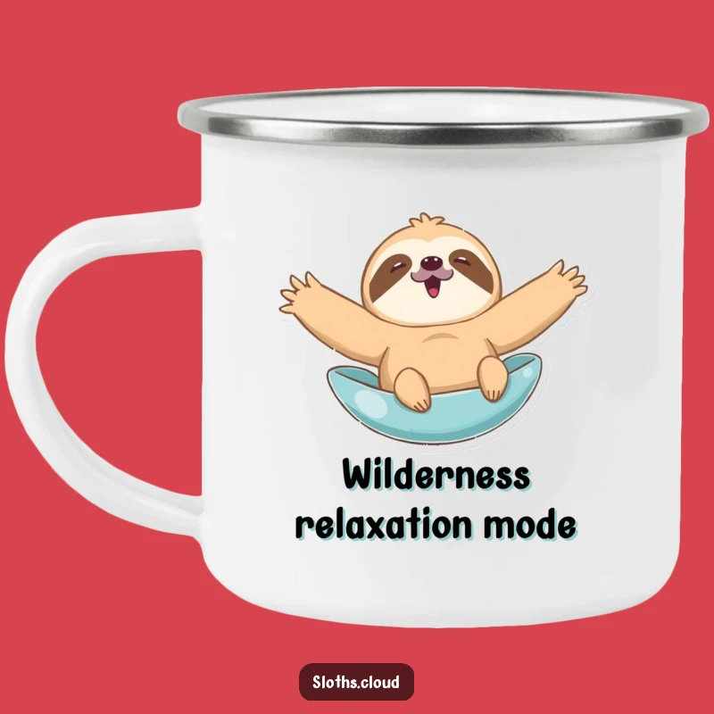 Funny Float Camping Mug - Sloth Arms Wide Open Cup for Outdoor Humor