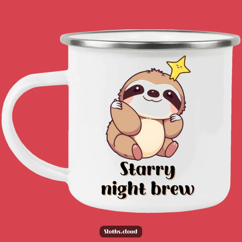 Funny Sloth Camping Mug: Reach for the Stars on Your Adventures