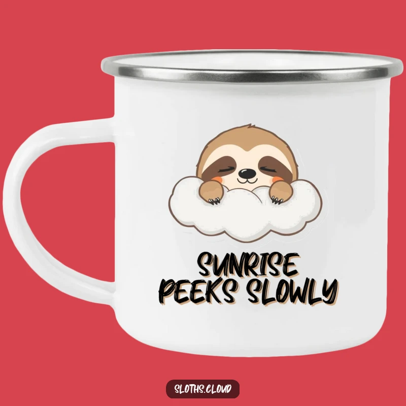 Funny Sleepy Sloth Camping Mug: Slow Mornings, Ideal Funny Gift