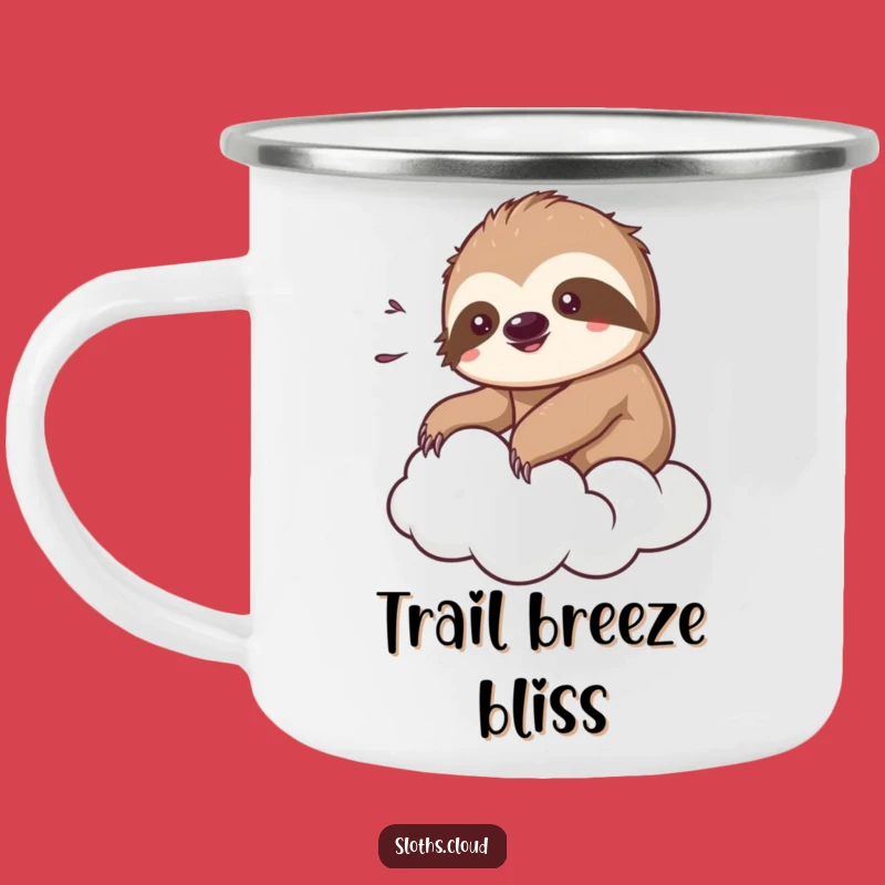 Funny Kawaii Sloth Camping Mug: Relaxing Breeze Cloud Drinkware