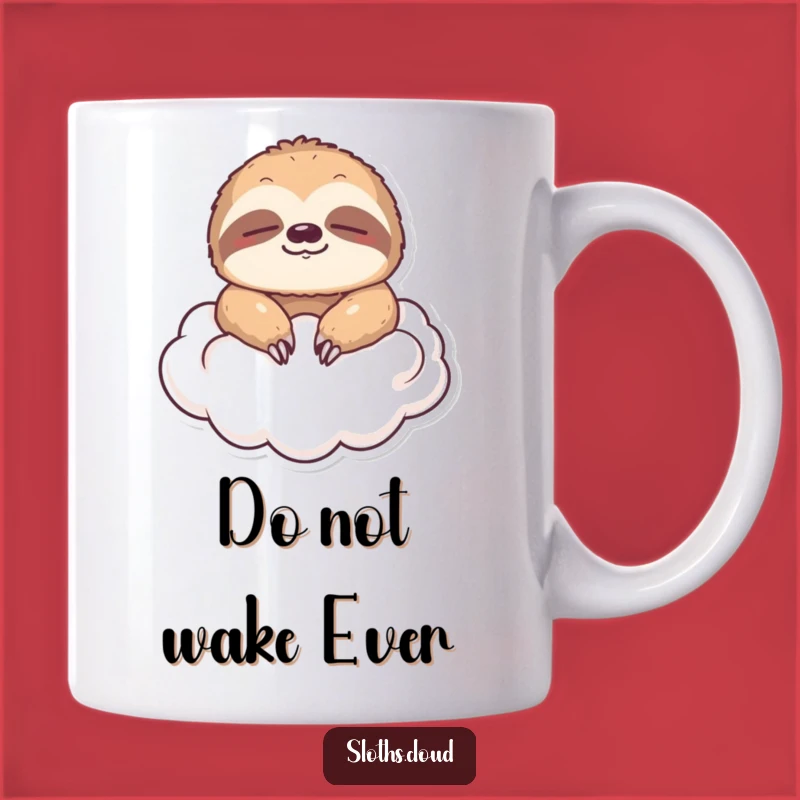 Funny Floating Sloth Cloud Mug: Peaceful Humor Gift for Ultimate Relaxation