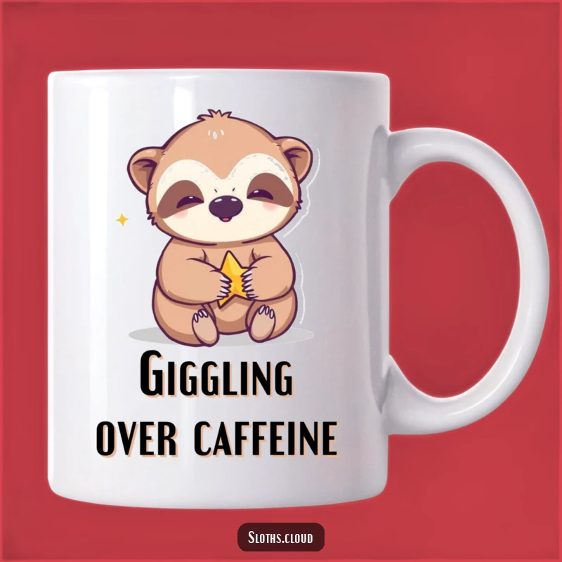 Funny Giggling Sloth Mug: Sparkle with Joy, Perfect Funny Gift