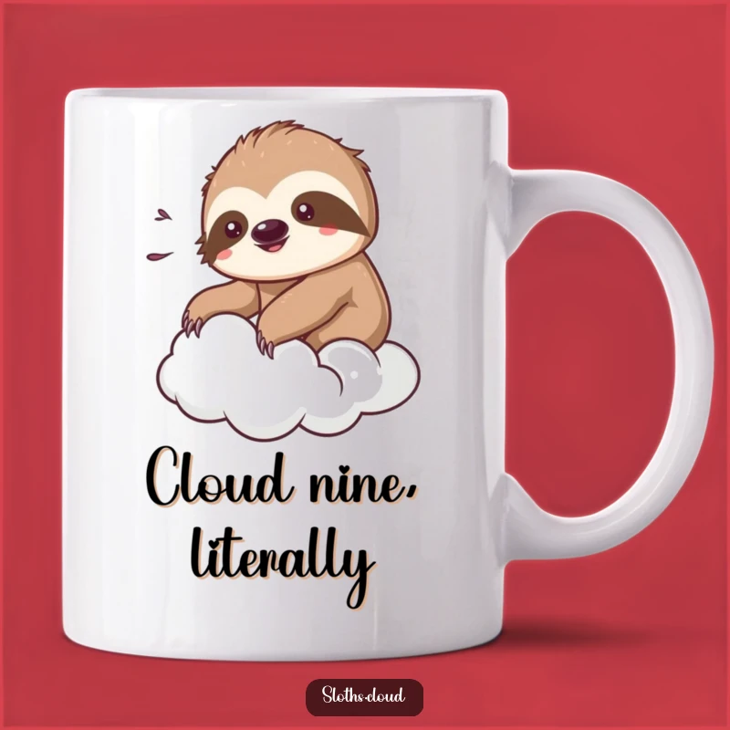 Funny Kawaii Sloth Breeze Mug: Relaxing Cloud Enjoyment Gift