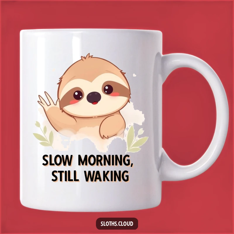 Funny Shy Sloth Fog Wave Mug: A Hilarious Gift for Slow-Mo Lovers