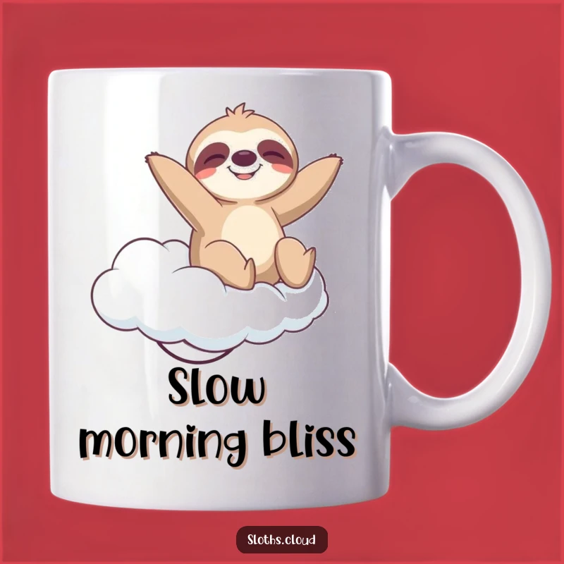 Funny Sloth Cloud Bounce Mug: Blissful & Hilarious Relaxation Gift