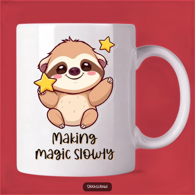 Funny Kawaii Sloth Star Mug: The Perfect Gift for Dreamers and Bright Spirits