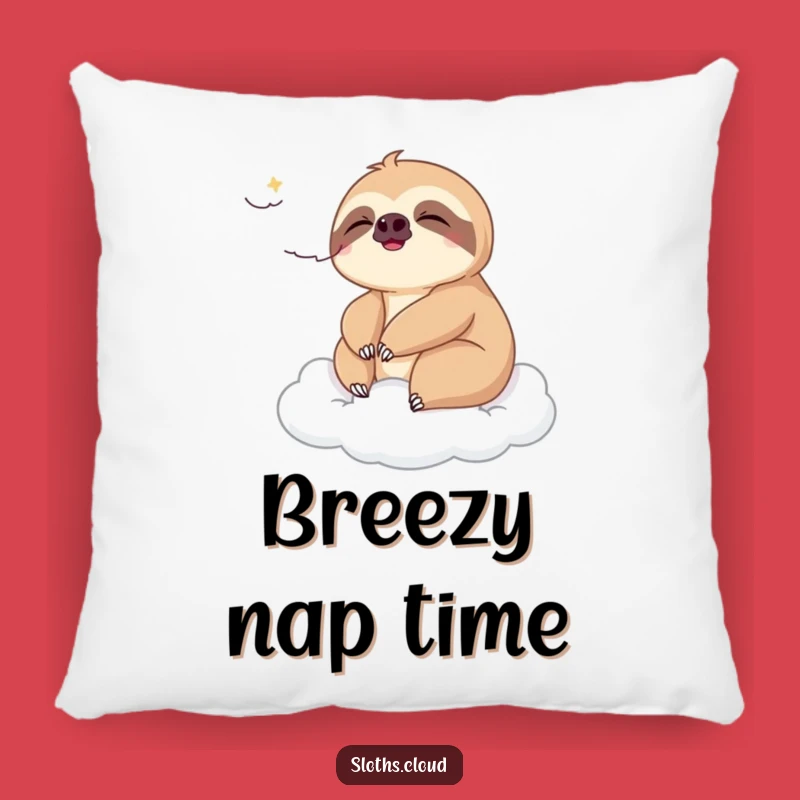 Funny Sloth Breeze Pillow: Soft Comfort With A Relaxing Sloth