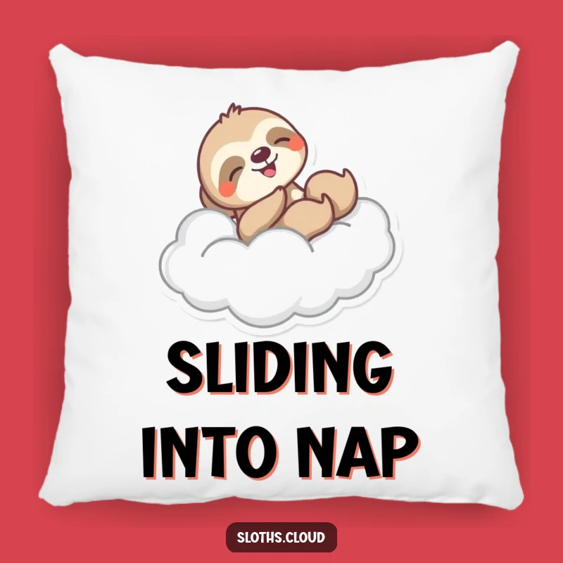 Funny Joyful Sloth Cloud Slide Pillow: Cozy Comfort with a Hilarious Swoosh