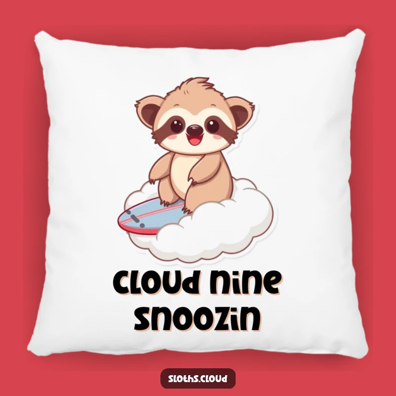Funny Kawaii Sloth Cloud Surfing Pillow: Huggable Happiness