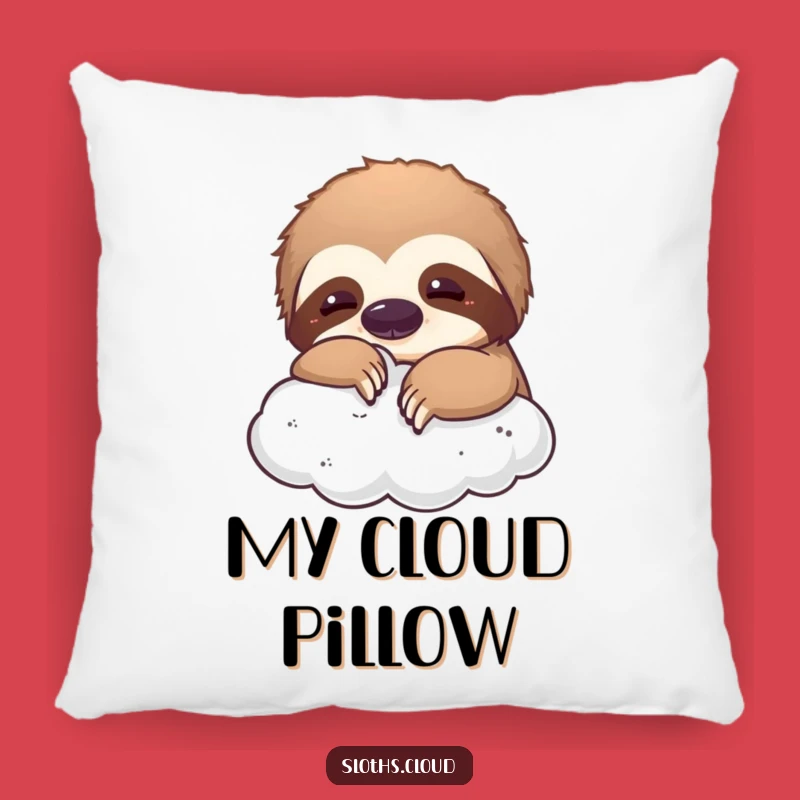 Funny Playful Sloth Cloud Pillow: Cozy Comfort with a Hilarious Dreamy Touch