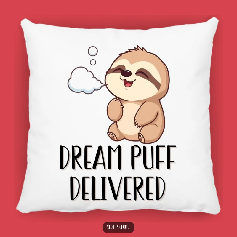 Funny Sloth Cloud Air Pillow: Cozy Comfort with Joyful Sloth Puffs, Adorable Funny Gift