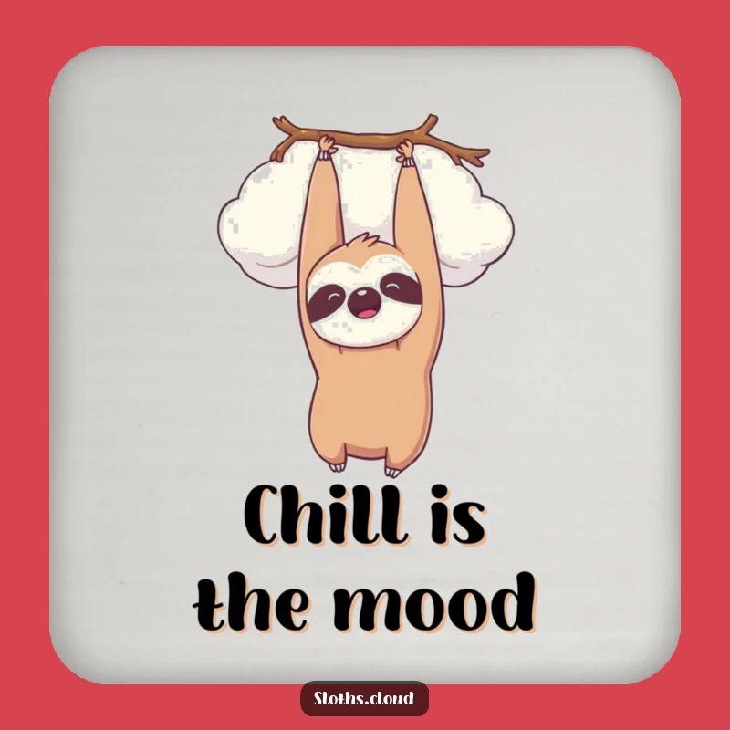 Funny Kawaii Sloth Cloud Coaster: Add Peaceful Charm