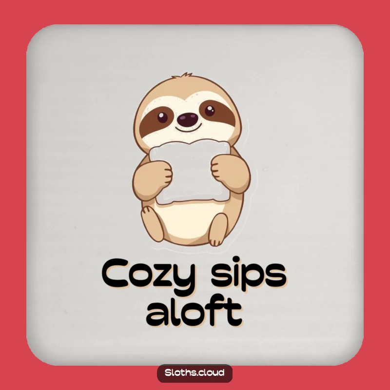 Funny Sloth Pillow Drift Coaster: Sleepy Protection & Humor