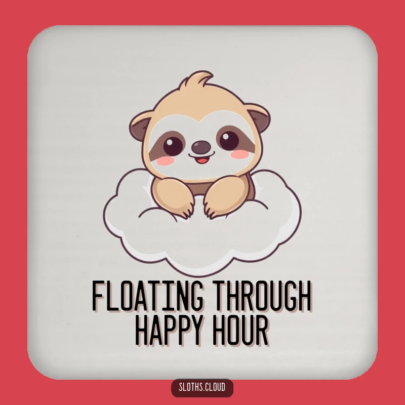 Funny Kawaii Sloth Cloud Coaster: Cute & Hilarious Surface Protection