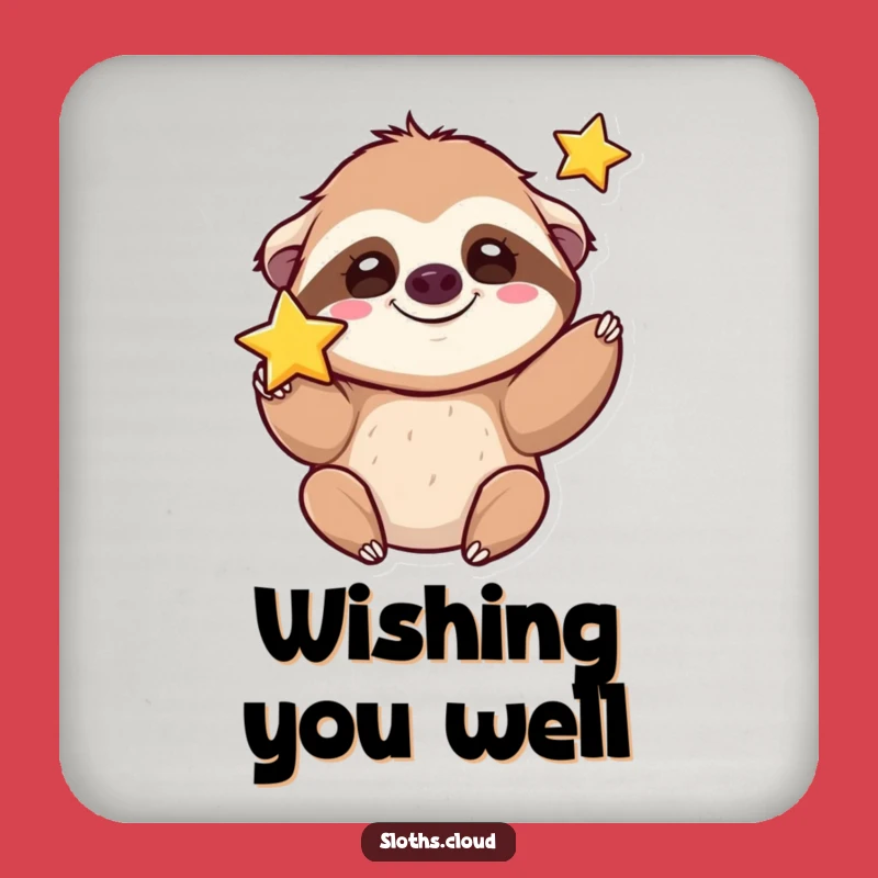 Funny Kawaii Sloth Coaster: Protect Surfaces with Joyful Sparkle