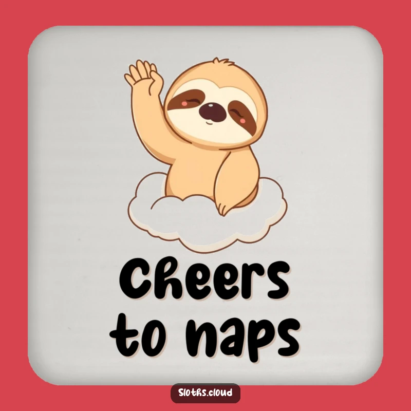 Funny Sleepy Sloth Coaster: Gentle Wave Decor, Protect Surfaces with Humor Funny Gift