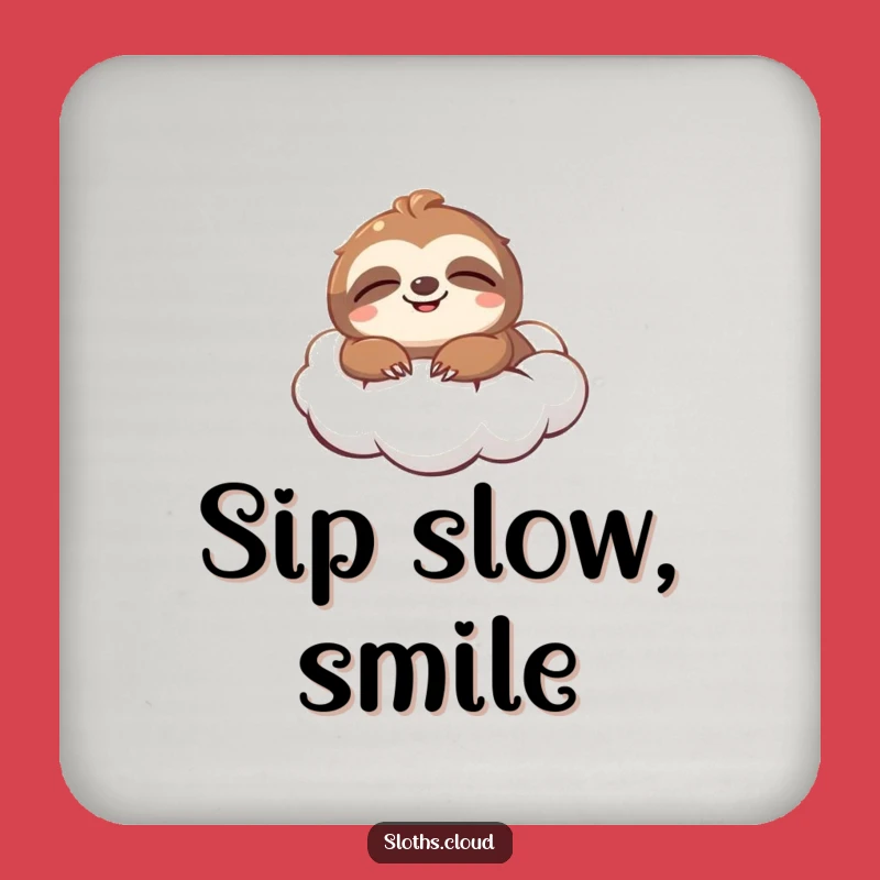 Funny Sloth Cloud Coaster: Blissful Sloth Decor, Protect Surfaces with Humor Funny Gift