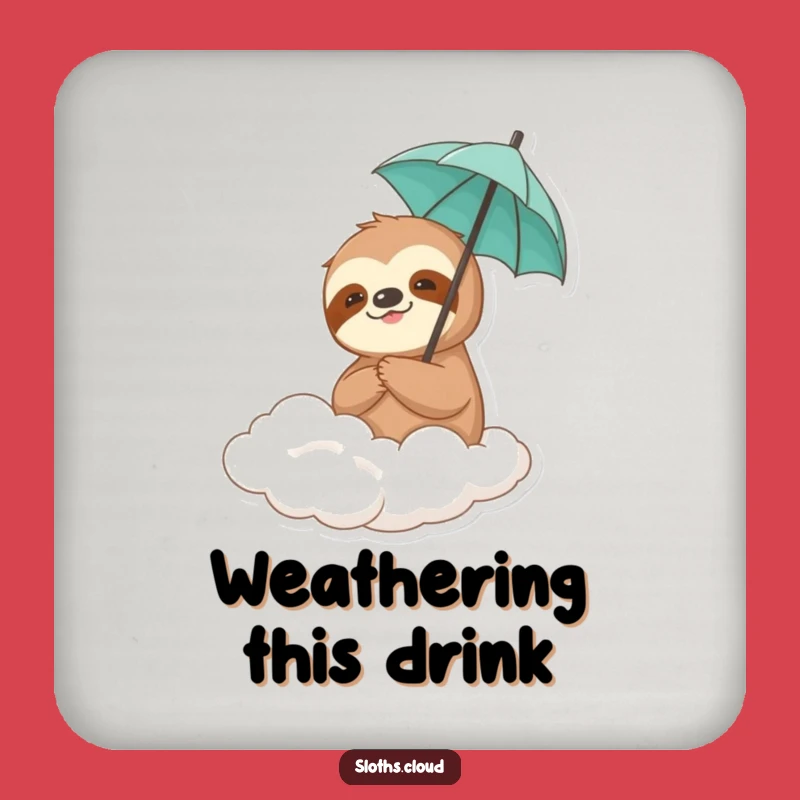 Funny Sloth Umbrella Coaster: Drifting Protection, Hilarious Table Accessory