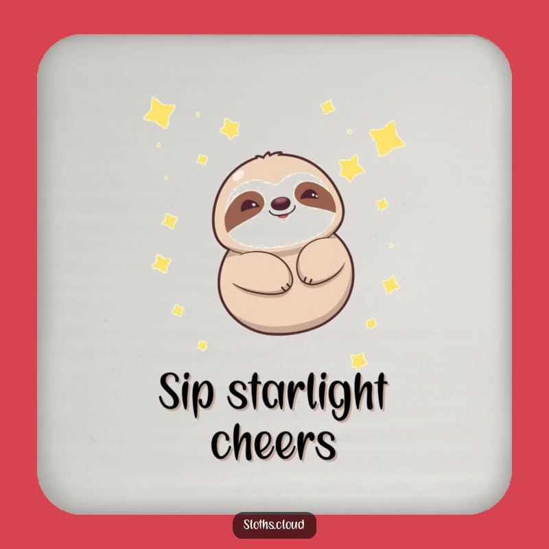 Funny Kawaii Sloth Starry Float Coasters: Sip in Serenity