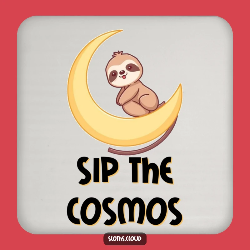 Funny Sloth Moon Ride Coaster - Gentle Cosmic Surface Protection