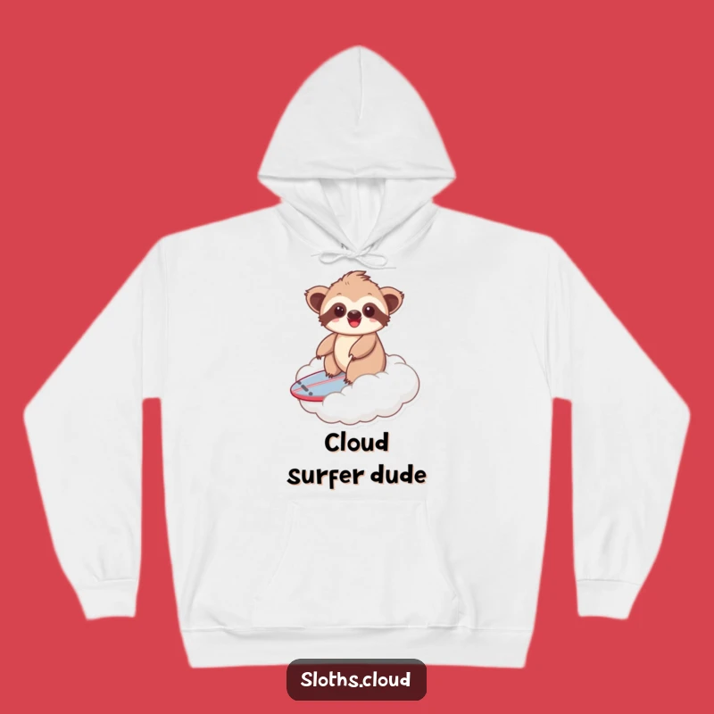 Funny Kawaii Sloth Cloud Surfing Hoodie: Cozy Adventure Awaits