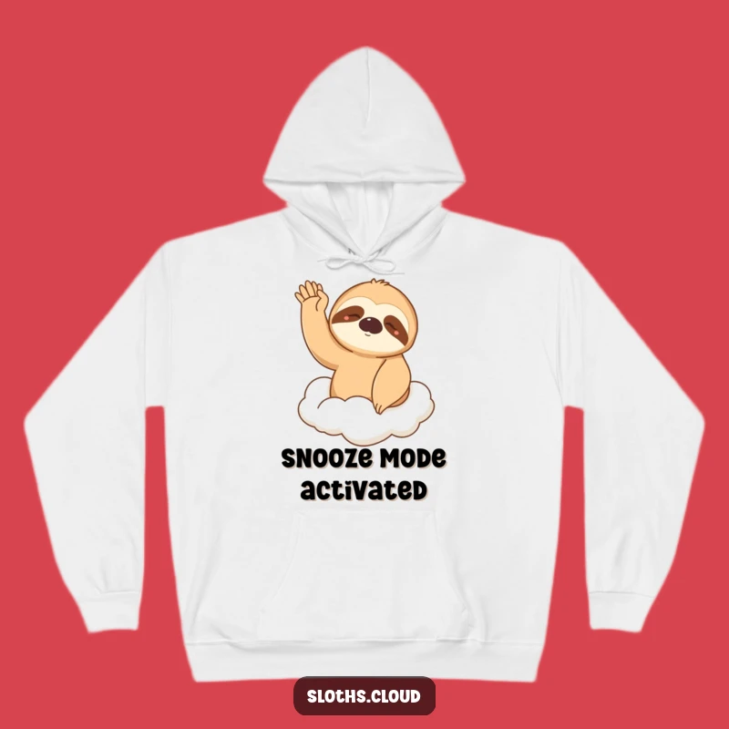 Funny Sleepy Sloth Hoodie: Cozy Cloud Wave, Warm & Snuggly Funny Gift