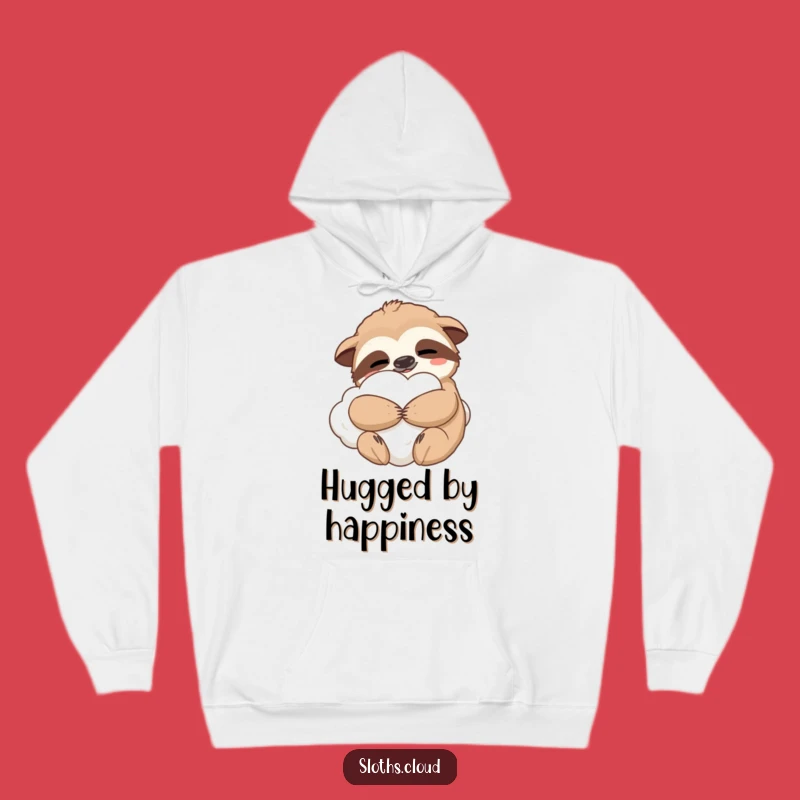 Content Sloth Hug Hoodie: Cozy Comfort Wear, Ultimate Funny Relaxation Gift