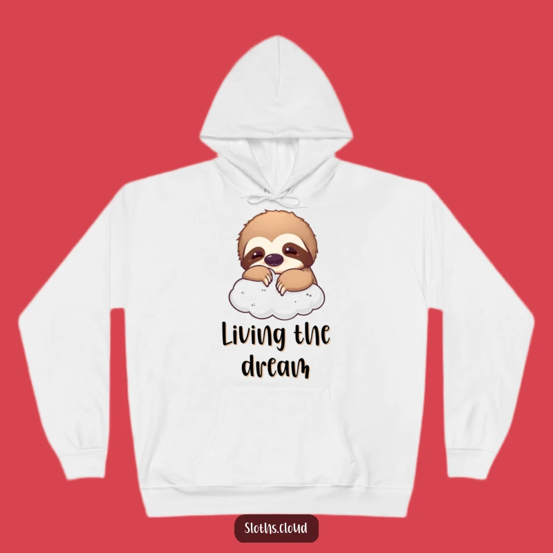 Funny Playful Sloth Cloud Hoodie: Cozy Up with This Hilarious Dreamy Comfort