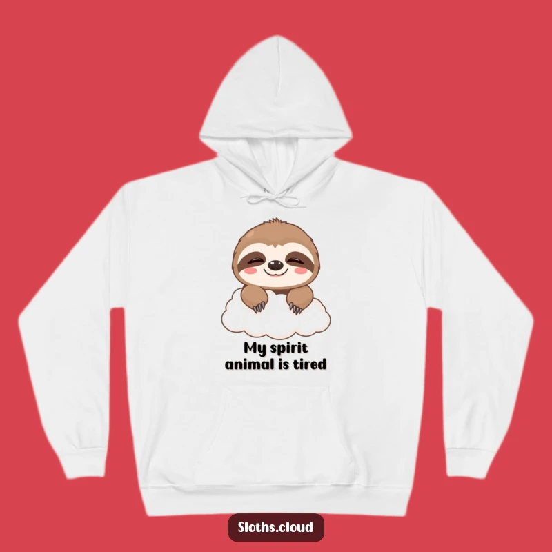Funny Sleepy Sloth Cloud Hoodie: Cozy Cute Humor for Ultimate Relaxation