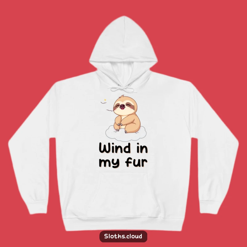 Funny Sloth Breeze Hoodie: Cozy Relaxing Sloth On Cloud For Ultimate Comfort