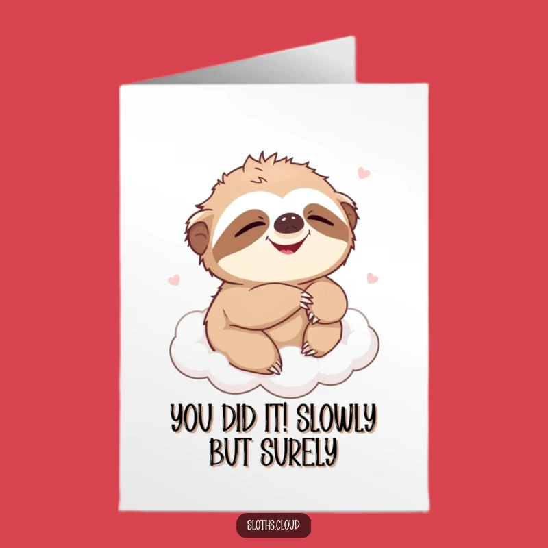 Free Printable Sloth Congratulations Card: Giggling Cloud Vibe, Joyful Downloadable Gift