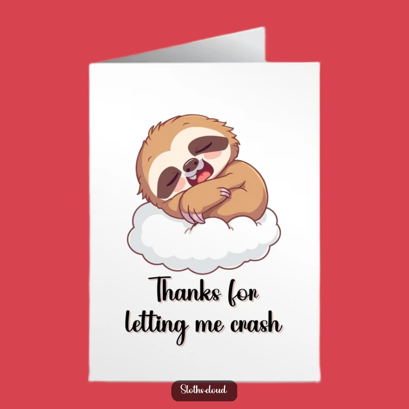 Free Printable Sloth Thank You Card: Adorable Naptime Humor for Your Gratitude!