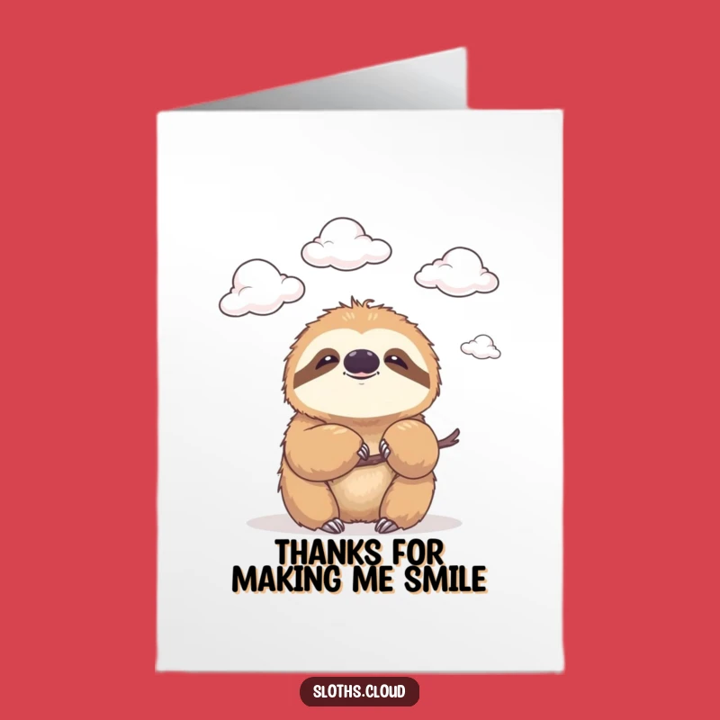 Free Printable Sloth Thank You Card: Serene Sloth Appreciation Downloadable