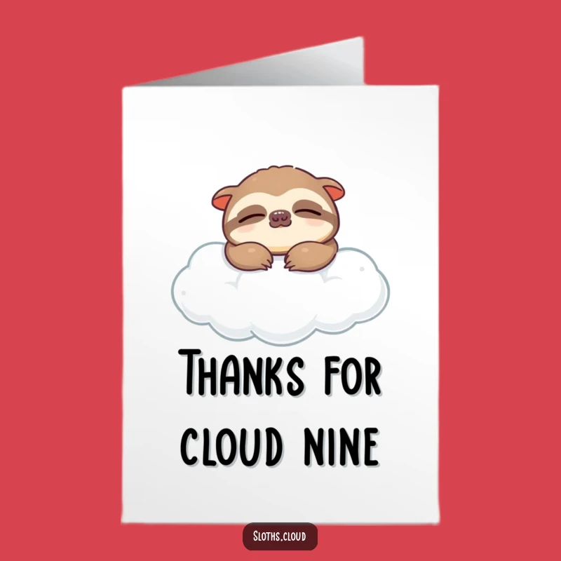 Free Printable Thank You Card: Sleeping Sloth, Relaxing Humorous Downloadable Gift