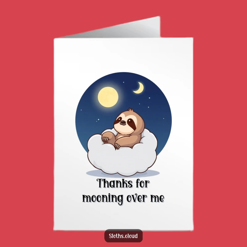 Free Printable Sloth Thank You Card: Cloud Armchair Thanks, Calm Downloadable Gift