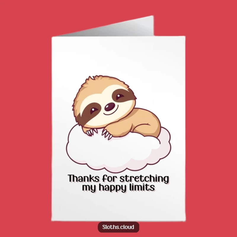 Free Printable Thank You Card: Lazy Sloth Stretch - Relaxing DIY