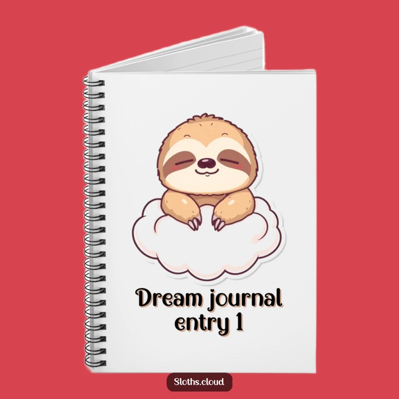 Funny Floating Sloth Cloud Notebook: Journal for Peaceful Thoughts
