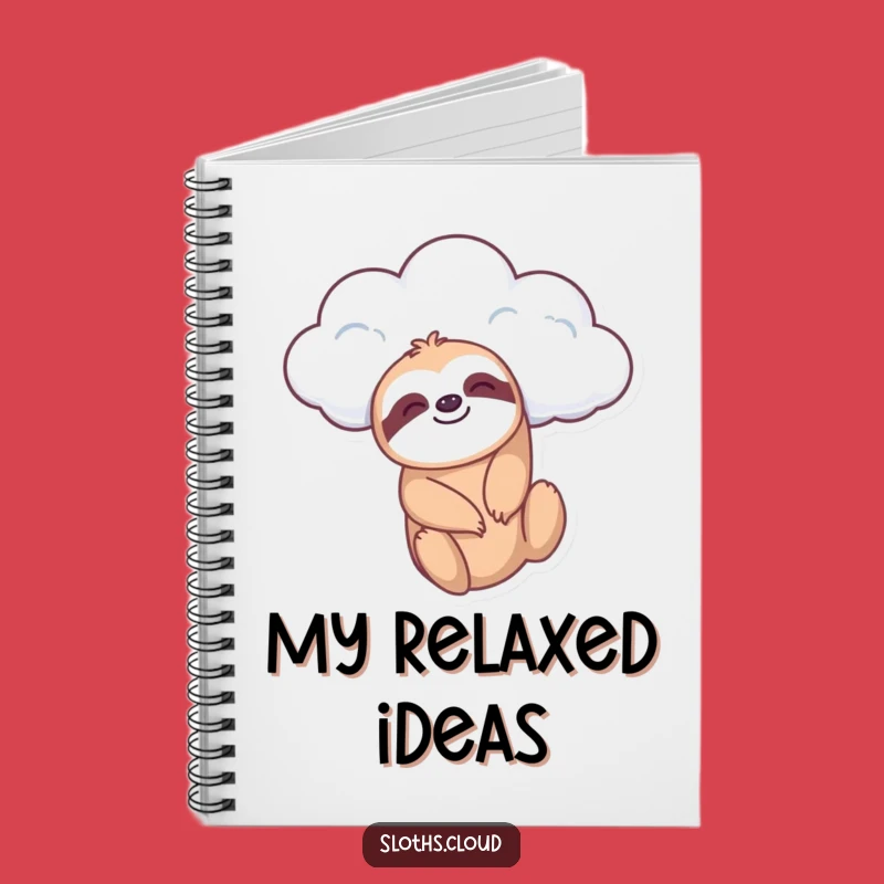 Funny Sloth Cloud Dangle Notebook, Jot Down Your Calm Thoughts