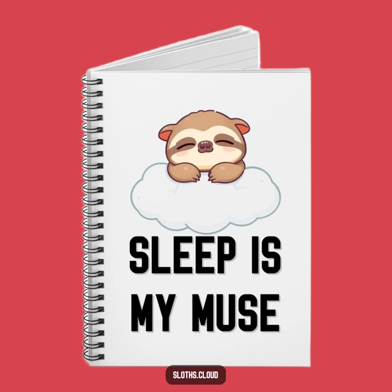 Funny Sloth Cloud Nap Notebook - Peaceful Journaling Funny Gift