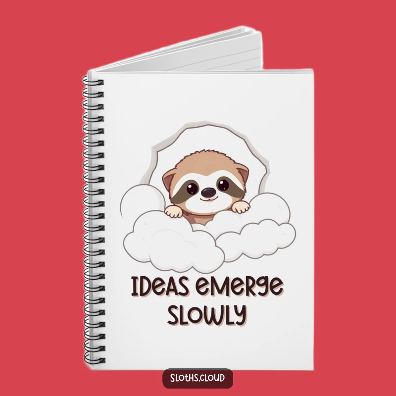 Funny Sloth Cloud Peek Notebook: Jot Down Ideas With A Hilarious Peeking Friend